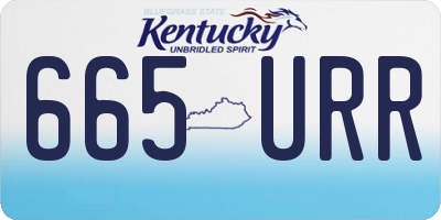 KY license plate 665URR