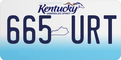 KY license plate 665URT