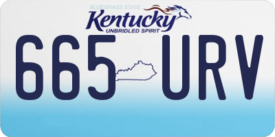 KY license plate 665URV