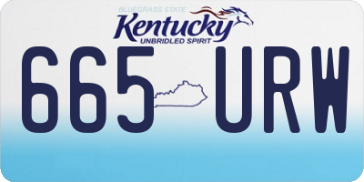KY license plate 665URW