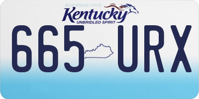 KY license plate 665URX