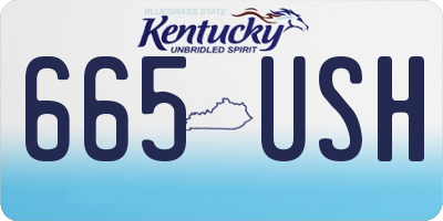 KY license plate 665USH