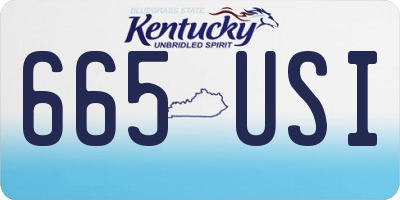 KY license plate 665USI