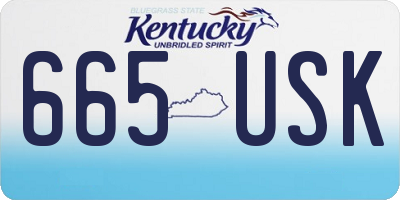 KY license plate 665USK