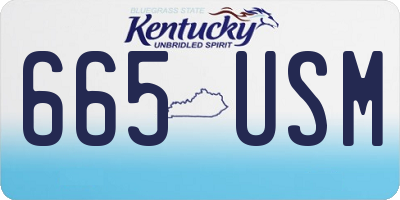 KY license plate 665USM