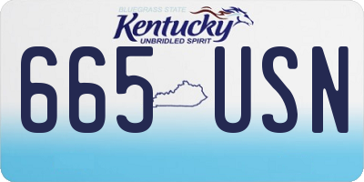 KY license plate 665USN