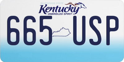 KY license plate 665USP
