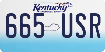KY license plate 665USR