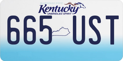 KY license plate 665UST