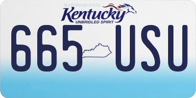 KY license plate 665USU
