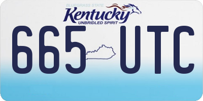 KY license plate 665UTC