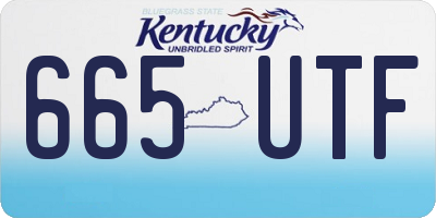 KY license plate 665UTF