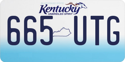 KY license plate 665UTG