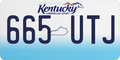KY license plate 665UTJ