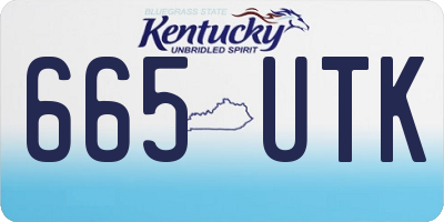 KY license plate 665UTK