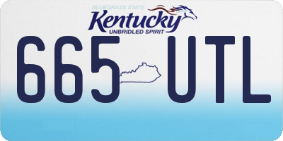 KY license plate 665UTL