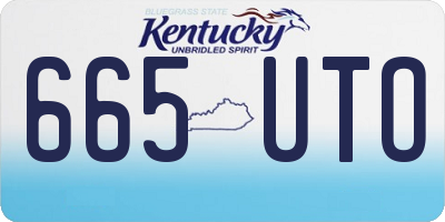 KY license plate 665UTO