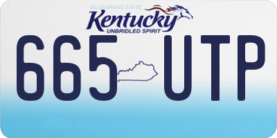 KY license plate 665UTP