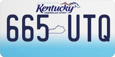 KY license plate 665UTQ