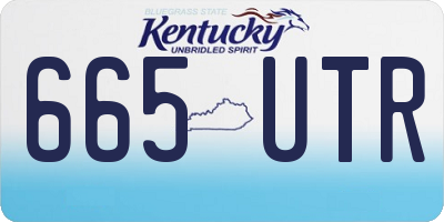 KY license plate 665UTR