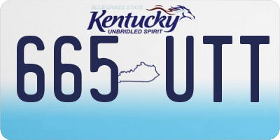 KY license plate 665UTT