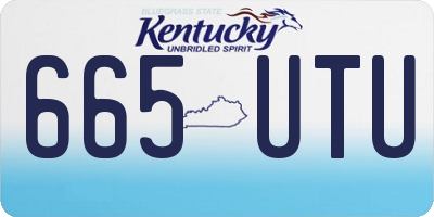 KY license plate 665UTU