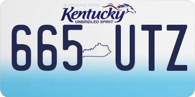 KY license plate 665UTZ