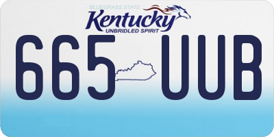 KY license plate 665UUB