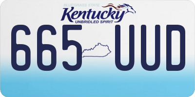 KY license plate 665UUD