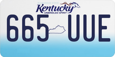 KY license plate 665UUE