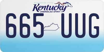 KY license plate 665UUG