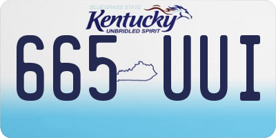 KY license plate 665UUI