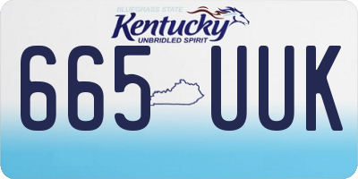 KY license plate 665UUK
