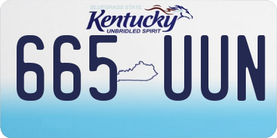 KY license plate 665UUN