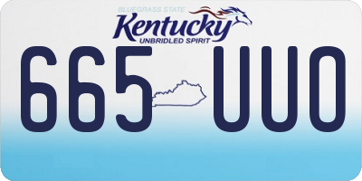 KY license plate 665UUO