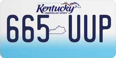 KY license plate 665UUP