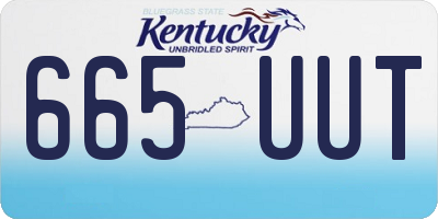 KY license plate 665UUT