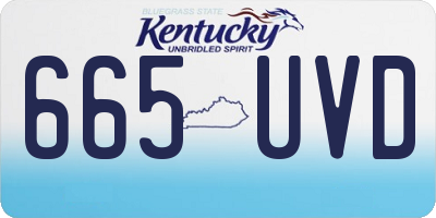 KY license plate 665UVD