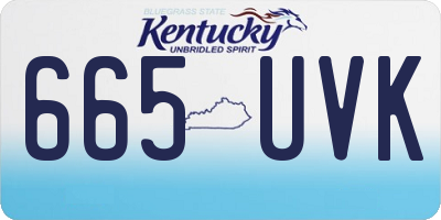 KY license plate 665UVK