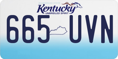 KY license plate 665UVN