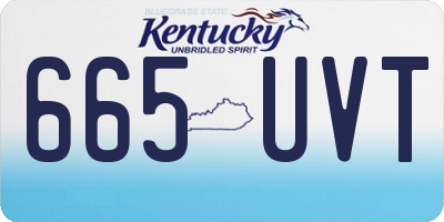 KY license plate 665UVT