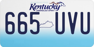 KY license plate 665UVU