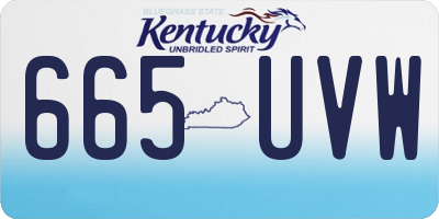 KY license plate 665UVW