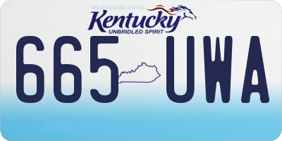KY license plate 665UWA