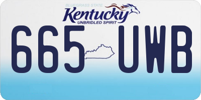 KY license plate 665UWB
