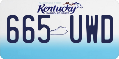 KY license plate 665UWD