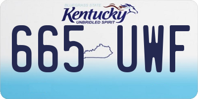 KY license plate 665UWF