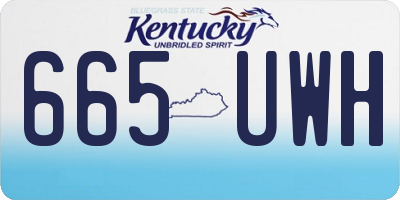 KY license plate 665UWH