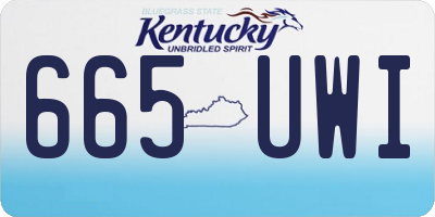 KY license plate 665UWI
