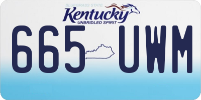 KY license plate 665UWM